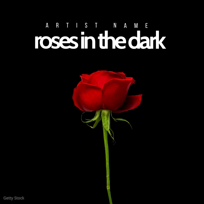 Red Rose Botanical Album Cover Template | PosterMyWall