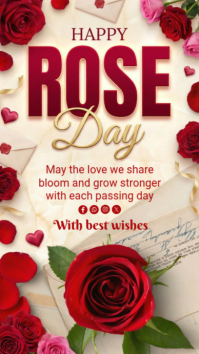 Red Rose Day Celebration Instagram Story template