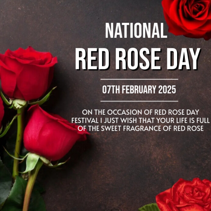 Red Roses Header Printable Red Rose day Template | PosterMyWall