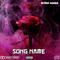 Red Smoky Rose Botanical Album Cover Video Template | PosterMyWall