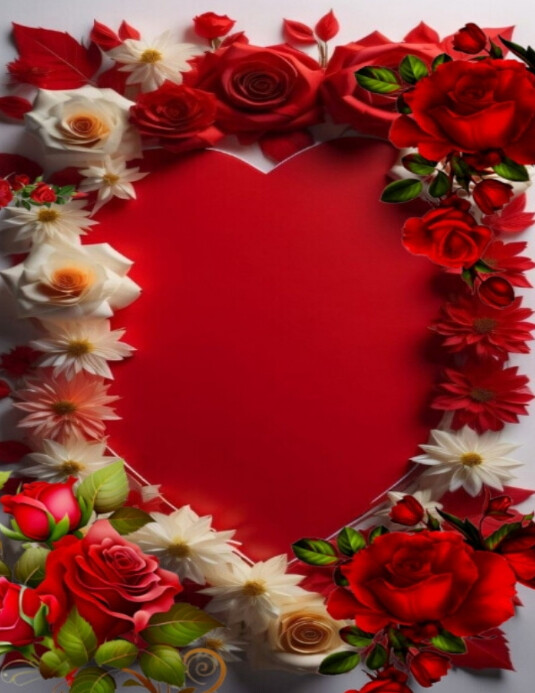 Red rose flower background Template | PosterMyWall