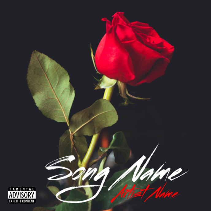 Red Rose Song Mixtape Album Cover Album Cover Template | PosterMyWall