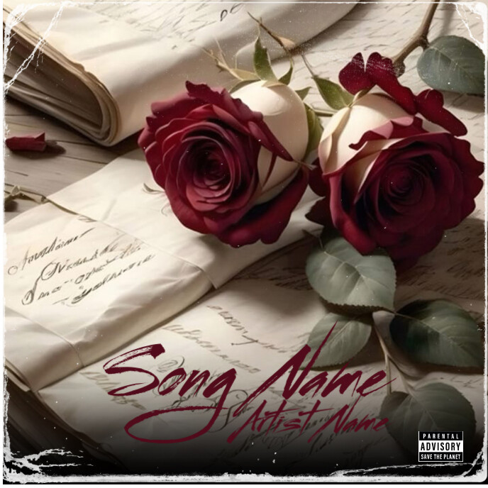Red Roses Album Cover Template | PosterMyWall
