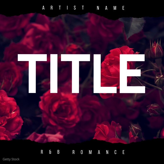 Red Roses Background Botanical Album Cover Template | PosterMyWall