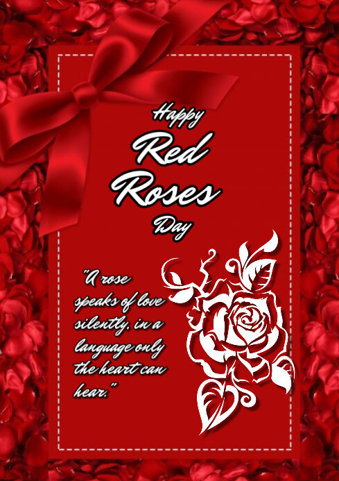 red roses day Template | PosterMyWall