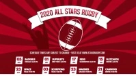 Red Rugby Schedule Video Display template