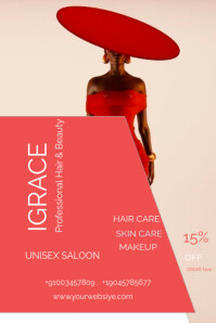 Rosso Red Saloon Template  Poster Poster