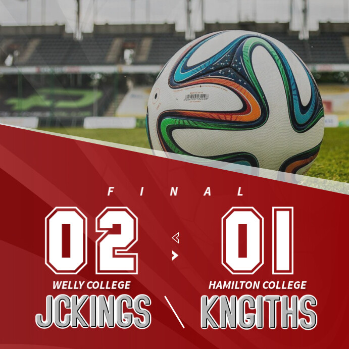 Scoreboard Posts Red scoreboard Instagram post Template | PosterMyWall