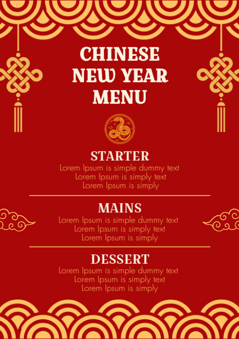 free chinese new year menu template free chinese new year menu template