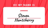 Red Simple Nametag template