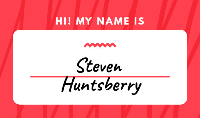Red Simple Nametag Template Postermywall Red Simple Nametag Template Postermywall