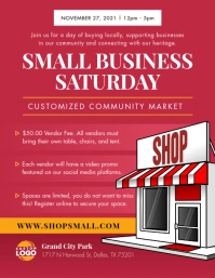 Red Small Business Saturday Flyer template