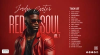 Red Soul Music Youtube Album Cover Tracklist Thumbnail Presentation (16:9) template