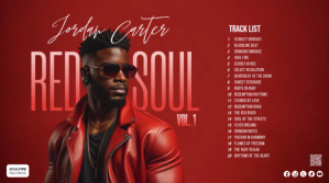 Red Soul Music Youtube Album Cover Tracklist Thumbnail Presentazione (16:9) template