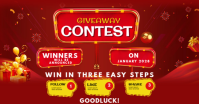Red Special Giveaway Facebook Shared Image template
