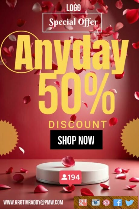 Red  Special Offer Poster template