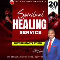 Red Spiritual Healing Service Instagram Post template