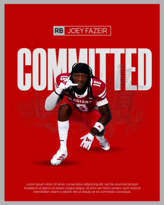 Sports Commitment Announcement Template | PosterMyWall