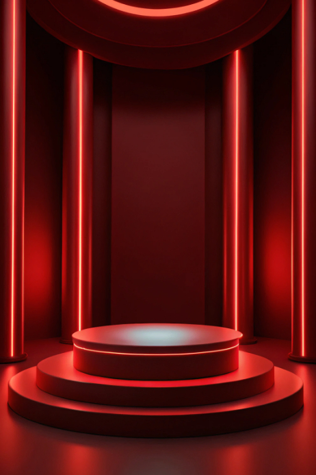 Red Stage Design Posters Template | PosterMyWall