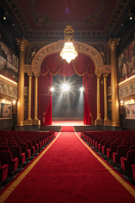 Red Spotlight Stage Template | PosterMyWall