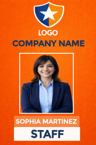 Rosso Staff Identification Poster Template