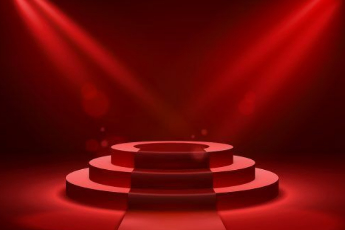 Red stage performance poster Template | PosterMyWall