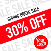 Red Stripe Retail Sale Square Ad Instagram Post template