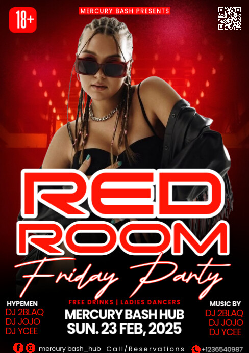 Red Stylish Nightclub Event Design Template | PosterMyWall