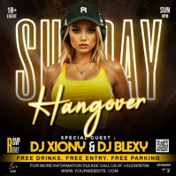 Red Sunday Hangover Event Square template