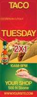 Red  Taco Tuesday Door Hanger Door Hanger template