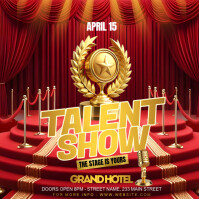 Red Talent Show Instagram Post template