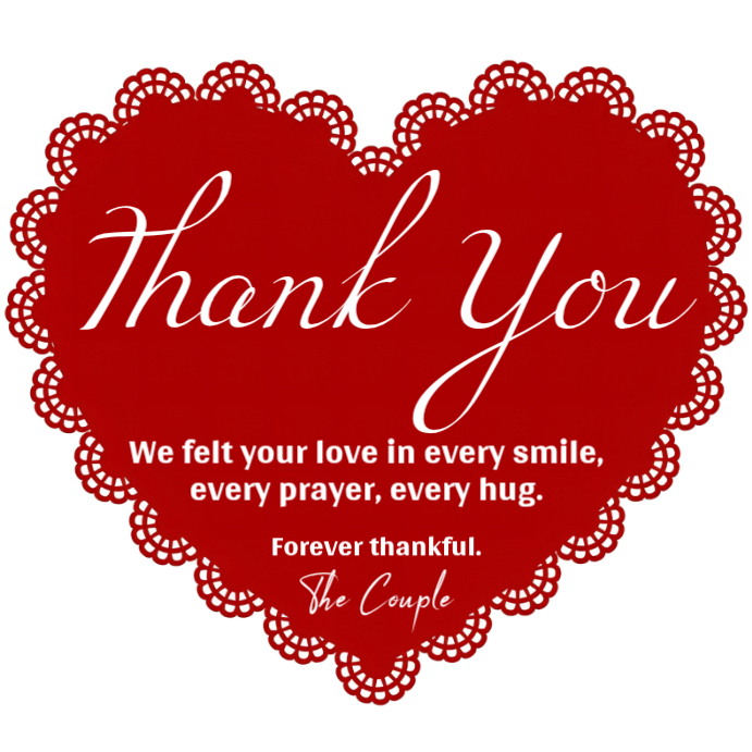 Red Thank You Card Instagram Post Template | PosterMyWall