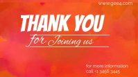 Red Thank You  Digital Display (16:9) template