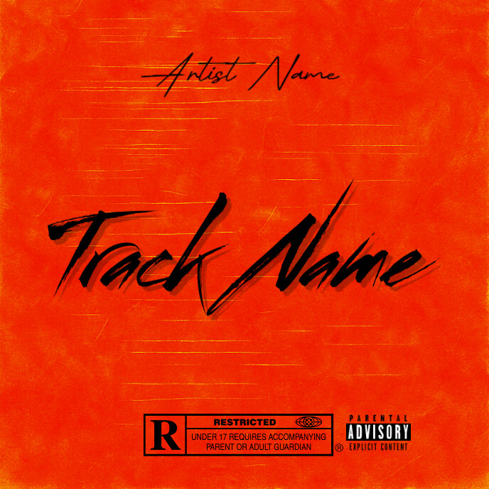 Plantilla de Red Track Name Album Cover | PosterMyWall