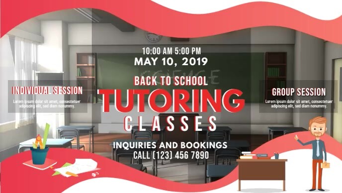 Red Tuition Class Banner Template | PosterMyWall