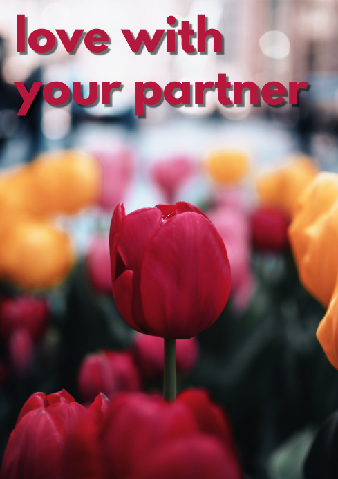 red tulips in bloom during daytime A4 template