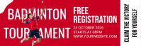 Vermelho Badminton Tournament Twitter-Kopfzeile Template