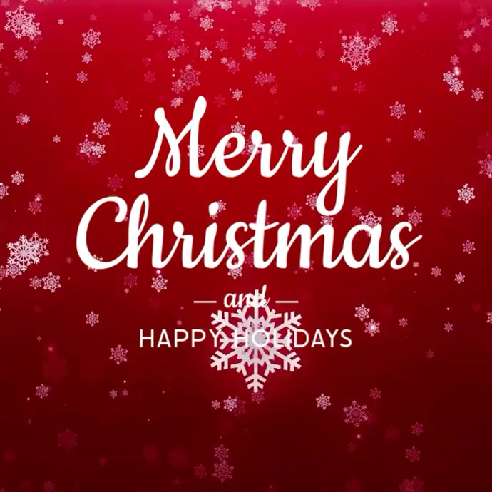 Plantilla de Red Typographic Christmas Holiday Greeting Instagram Post ...