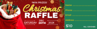 Red Typographic Christmas Movie Night Ticket Design Template Linkedin Background Image Isithombe Sesembozo se-LinkedIn