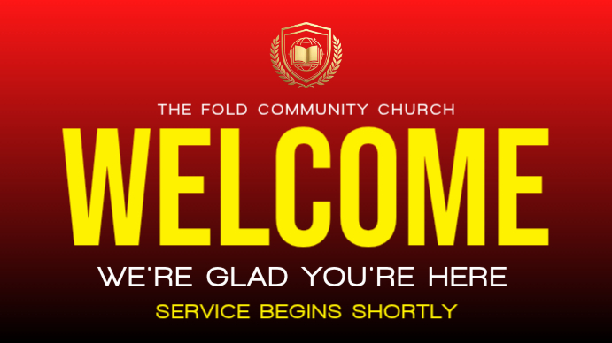 Red Typographic Church Welcome Service Youtube Thumbnail Template ...