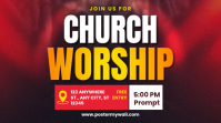 Red Church Worship Event YouTube Thumbnail Template
