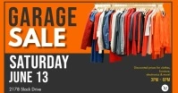 Red Typographic Garage Sale Facebook Event Cover template