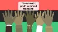 Red Typographic Juneteenth Celebration Quotes  Digital Display (16:9) template