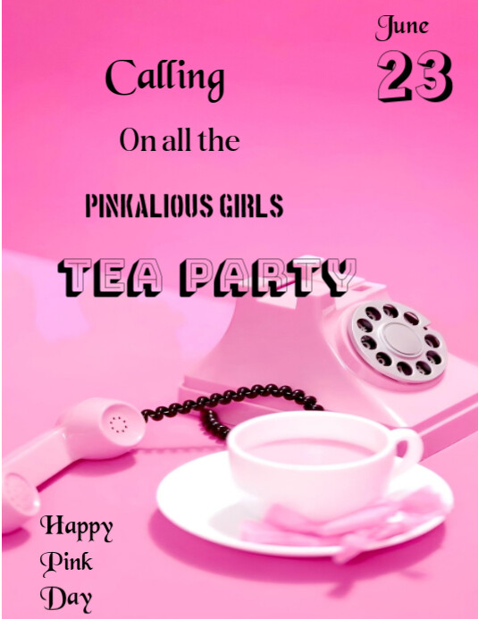 Red Typographic National Pink Day Design  Flyer (us Letter) Pamflet (VSA Brief) template
