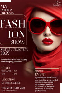 Vermelho Fashion Show Poster Template