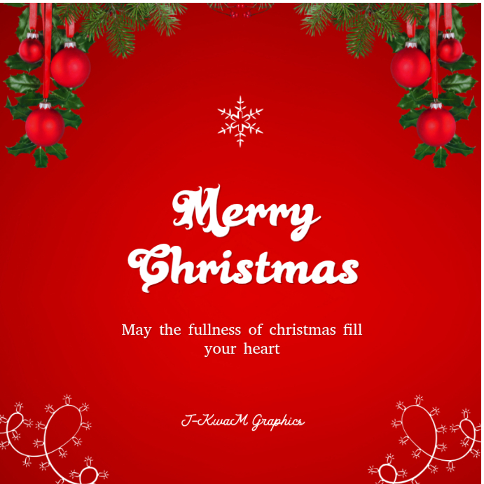 Plantilla de Red Typographic Red Background Merry Christmas Instagram ...