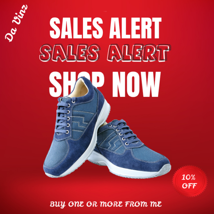 Plantilla de Red Typographic Sales Alert For More Visibility Instagram ...