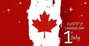 Red Typography Canada Day Celebration Faceboo Изображение, которым поделились на Facebook template