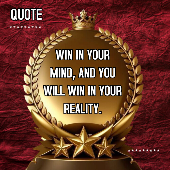 Red Typography Inspirational Quotes Square ( Templat | PosterMyWall