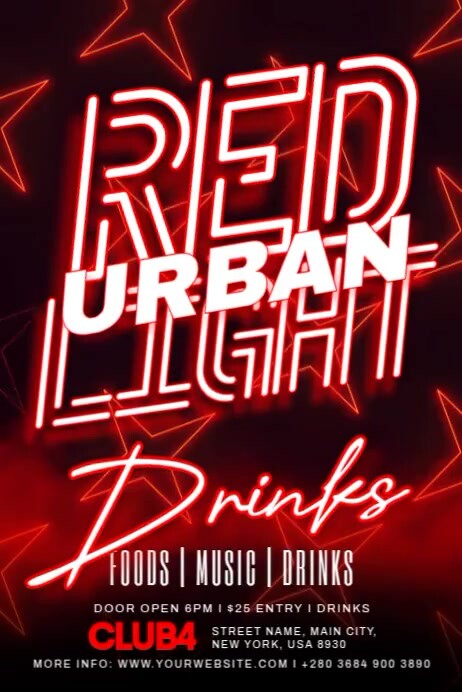 Modèle Red Urban Light | PosterMyWall